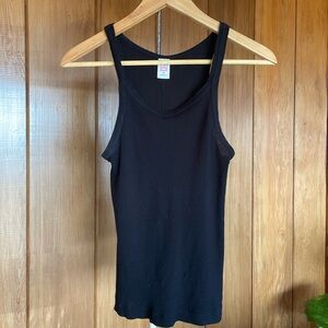 Hanes x RE/DONE Ribbed Tank Size Medium Black